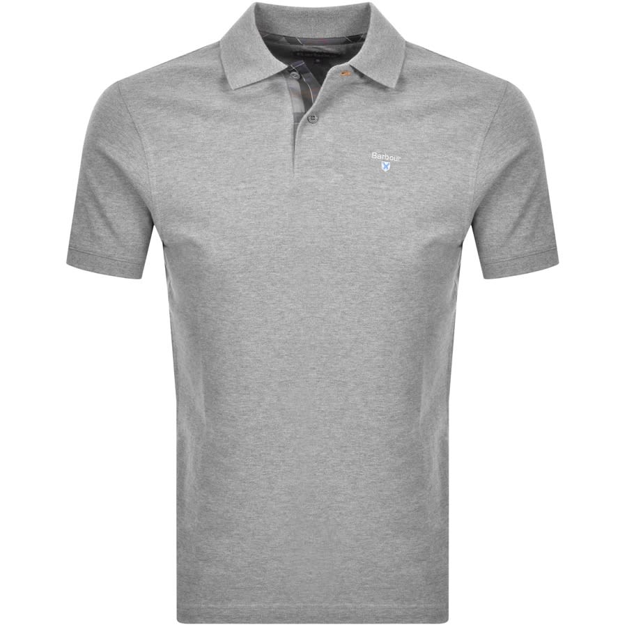 Alternative Image for ProductBarbour Pique Polo T Shirt Grey1